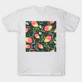 Mangoes and Greenery | Watercolor | Pattern T-Shirt